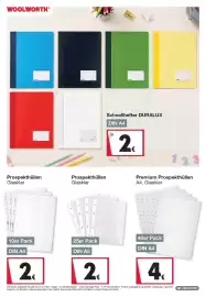 Woolworth Prospekt Seite 28: Premium Prospekthüllen €4,00, Schnellhefter Duralux €2,00