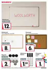 Woolworth Prospekt Seite 29: Pinnwandnadeln €1,00, Whiteboard €8,00