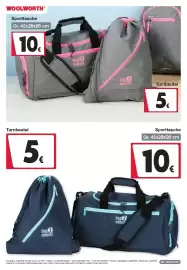 Woolworth Prospekt Seite 31: Turnbeutel €5,00, Sporttasche €10,00