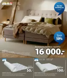 JYSK tilbudsavis Side 11: STORE MYA rullemadras €50,00, KUPELVA + BRYA elevationsseng €16.000,00