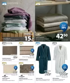 JYSK tilbudsavis Side 19: ORREFORS bademåtte €150,00, UPPSALA håndklæde €15,00
