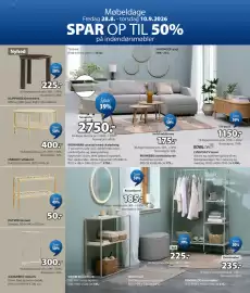 JYSK tilbudsavis Side 2: MOMMARK sovesofa med chaiselong €2.750,00, MUNKEBO indskudsborde €175,00