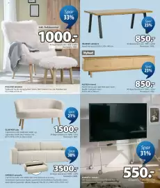 JYSK tilbudsavis Side 4: ORMSLEV sovesofa €3.500,00, HVILSTED lænestol €1.000,00