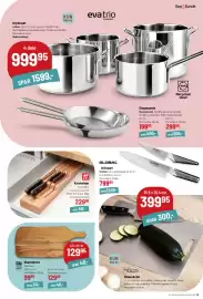 Kop & Kande tilbudsavis Side 13: Knivset (Global) €799,95, Grydesæt 4 dele (Eva Trio) €999,95