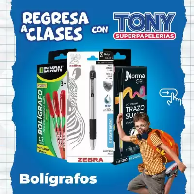 Tony Super Papelerías (válido hasta 31-08)