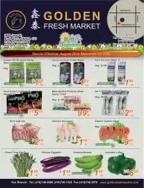 Golden Fresh Market flyer week 35 Page 1: Savoy coconut cream €1,99, Cooking Banana €1,48