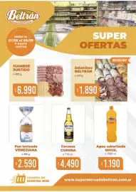 Catálogo Beltrán Supermercados Página 8: Fiambre surtido €6.990,00, Beltrán salamines €1.890,00
