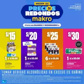 Catálogo Makro Página 1: Gloria leche uht entera €25,00, Noble papel higiénico clásico morado €20,00