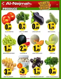 Alnejmah flyer week 35 Page 2: Green Seedless Grape €1,99, Grey zucchini €1,29