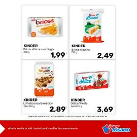 Volantino Iper Tosano settimana 35 Pagina 1: Kinder pan&cioc €2,89, Kinder Brioss classico €2,49