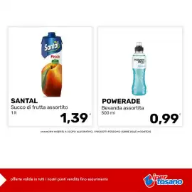 Volantino Iper Tosano settimana 35 Pagina 3: Santal Succo di frutta assortito €1,39, Powerade bevanda assortita €0,99