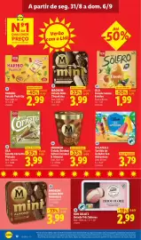 Folheto Lidl semana 36 Página 12: Gelado Cornetto Pistacio €3,99, Magnum gelado bonbon salted caramel & almond €3,99