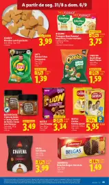 Folheto Lidl semana 36 Página 25: Nestlé lion proteína €3,34, Blédina frutapura maçã banana/ maçã pêra/ frutos variados €3,75