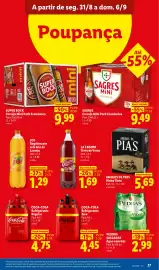 Folheto Lidl semana 36 Página 27: Pedras salgadas Água com Gás €2,99, Amigos de Pias Vinho Tinto €5,69