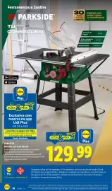 Folheto Lidl semana 36 Página 36: Bancada com serra circular parkside €129,99