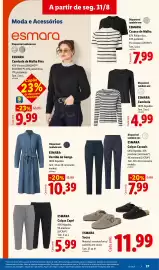 Folheto Lidl semana 36 Página 37: Esmara calças capri €5,99, Esmara socas €11,99