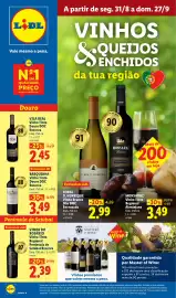 Folheto Lidl | Vinhos, Queijos e Enchidos Página 1: Barquinha vinho tinto douro doc reserva €3,49