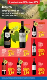 Folheto Lidl | Vinhos, Queijos e Enchidos Página 5: Altano vinho tinto €3,89, Porca de murça vinho tinto €3,49