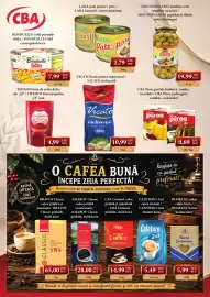 Catalog CBA Pagină 5: CBA piros praf de budincă, vanilie, ciocolată €0,69, Vicato etelízesítő €10,99