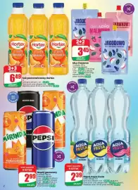 Dino gazetka Strona 2: Napój gazowany Aqua Fruta o smaku cytrynowym €2,39, Mus jabłkowo-jagodowy Owolovo €1,72