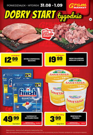 Gram Market gazetka tydzień 35 Strona 4: Śmietana Piątnica 18% €3,99, Kapsułki do zmywarki Finish Quantum Lemon €49,99