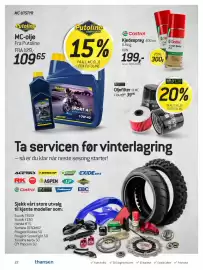 Thansen kundeavis Side 22: Oljefilter til mc €39,96, Castrol Kjedespray O-Ring €199,00