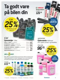 Thansen kundeavis Side 9: Iqx spesialoljer €149,25, Optimize kjølevæske €96,75