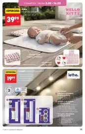 Biedronka gazetka Strona 33: Mata do przewijania €39,99, Lampki podszafkowe LED €19,99
