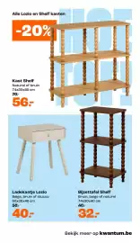 Kwantum folder Pagina 11: Kast Shelf €56,00, Bijzettafel Shelf €32,00