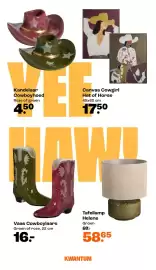Kwantum folder Pagina 12: Canvas Cowgirl Hat of Horse €17,50, Vaas Cowboylaars €16,00