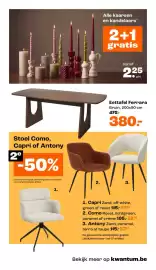 Kwantum folder Pagina 7: Eettafel Ferrara €380,00, Capri €57,50
