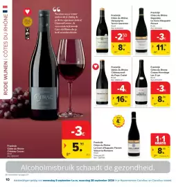 Carrefour folder Pagina 10: Frankrijk Vallée du Rhône Châteauneuf-du-Pape Castel Rood €16,99