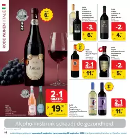 Carrefour folder Pagina 14: Italië Tavernello Sangiovese en Trebbiano Chardonnay €11,98