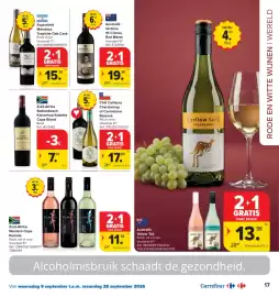 Carrefour folder Pagina 17: Chili Caliterra Chardonnay of Carménère Reserva €17,98, Kumala €11,98