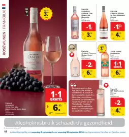 Carrefour folder Pagina 18: Frankrijk IGP Méditerranée Belrose Rosé €4,99, Vin de France Pink Piscine Rosé €6,99