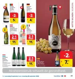 Carrefour folder Pagina 23: Italië Molise Il Matese Pinot Grigio €11,98, Luxemburg Moezel Domaines Vinsmoselle Wit €11,98