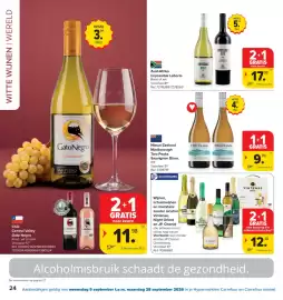 Carrefour folder Pagina 24: Wijnen, schuimwijn en mocktails zonder alcohol €12,38, Witte wijnen | wereld €11,98