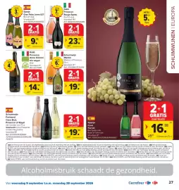 Carrefour folder Pagina 27: Italië Prosecco Borgo Santo €23,98, Schuimwijn Freixenet €19,98