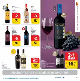 Carrefour folder Pagina 45: Spanje El Cortez XO €15,98, Spanje Rioja Burgo Viejo Embeleso Crianza Rood €5,99