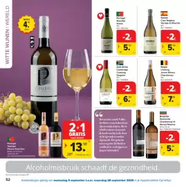 Carrefour folder Pagina 52: Cambridge crossing viognier wit €6,99, Jerom's chardonnay €7,99
