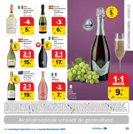 Carrefour folder Pagina 55: Italië San Simone Briz Freschissimo Brut €17,98, AB Bellini €7,99