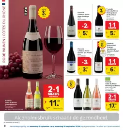Carrefour folder Pagina 8: Frankrijk Côtes du Rhône Enclave des Prélats Rood €3,99