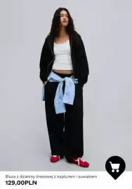 Bershka gazetka tydzień 35 Strona 6: Bluza z dzianiny dresowej z kapturem i suwakiem €129,00