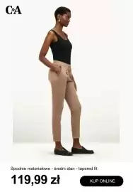 C&A gazetka tydzień 35 Strona 8: Spodnie materiałowe średni stan tapered fit C & A €119,99