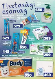 Vil-For akciós újság hét 35 Oldal 4: Budy premium toilet paper €950,00, Lara care flushable wipes €369,00