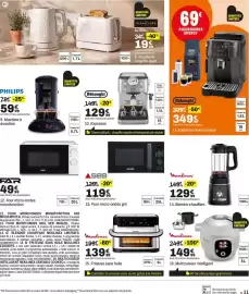 Catalogue BUT page 11: SEB Four micro-ondes gril €119,99, Moulinex Blender chauffant €129,99
