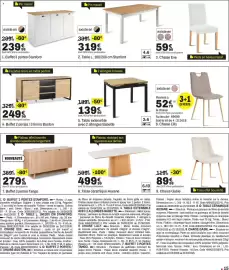 Catalogue BUT page 15: Babette Table extensible €139,99, Chaise Lilly €52,00