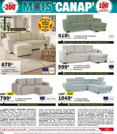 Catalogue BUT page 20: BUT Canapé d'angle méridienne convertible Happy €679,00, Jo Canapé convertible méridienne €799,00