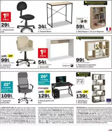 Catalogue BUT page 23: Axel Chaise dactylo €29,99, Console Memo €34,99