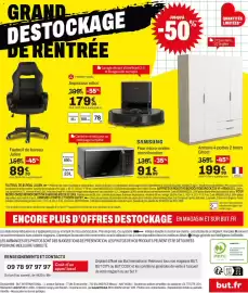 Catalogue BUT page 32: Roborock Aspirateur robot €179,99, Julien Fauteuil de bureau €89,70